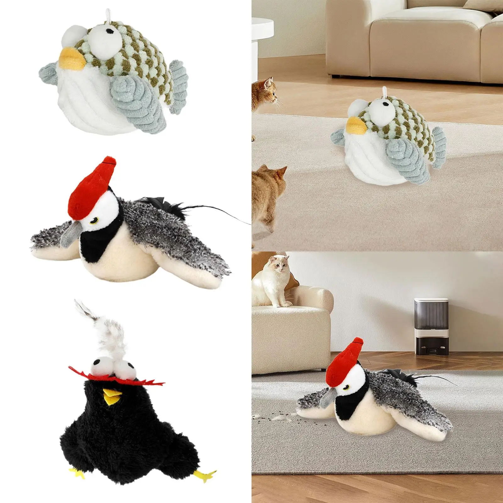 Cat Toy Realistic Electronic Sound for Exercise Relieve Boredom Indoor Cats