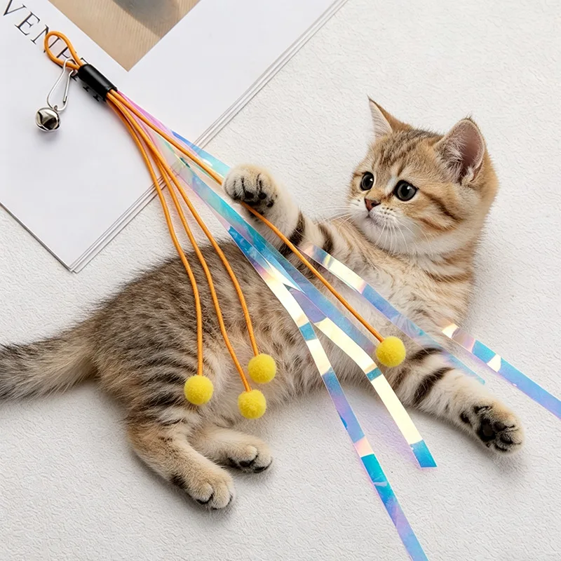 Cabezas y colas con sonido para varita de juguete para gatos - imagen 2
