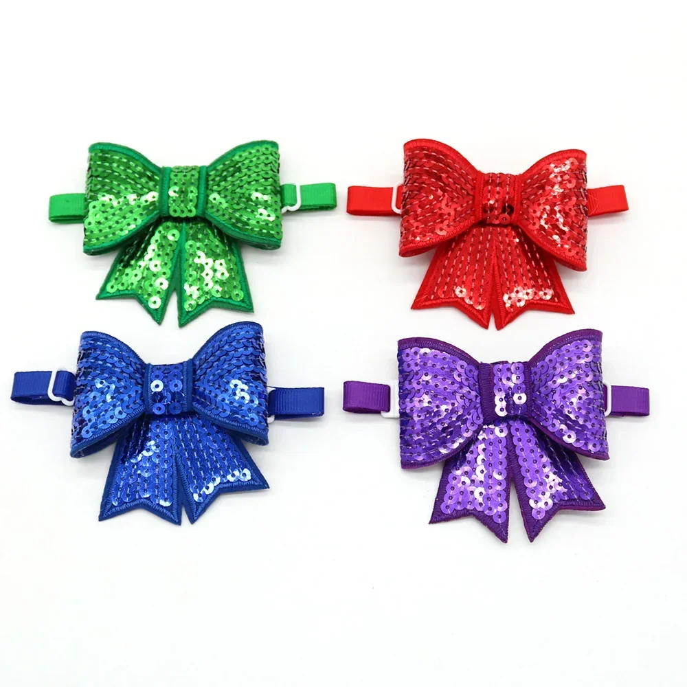 Pajarita de lentejuelas brillante para perros y gatos pequeños - boda - imagen 3