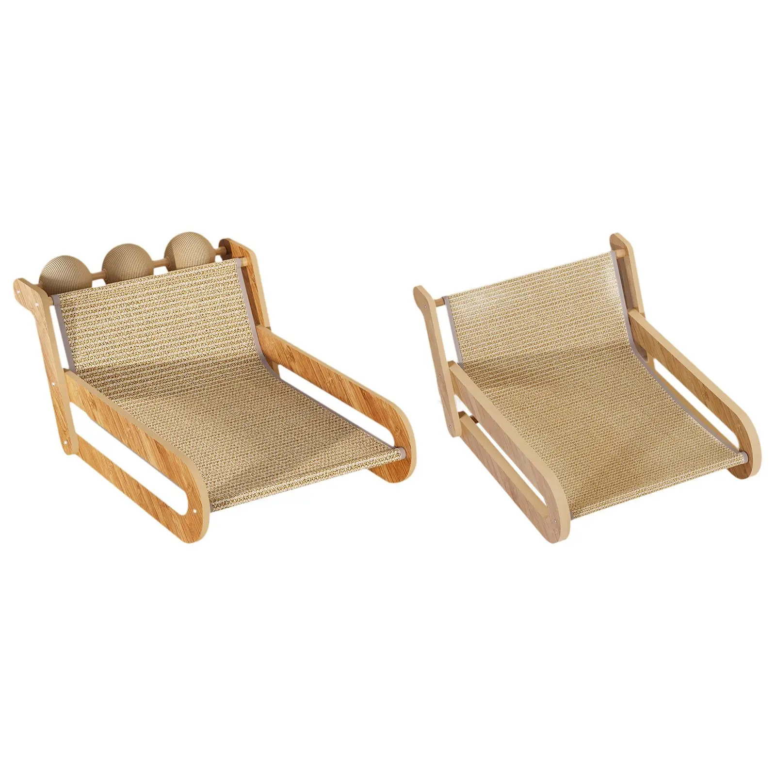 Sisal Cat Chair Cat Lounger Cozy Hammock Elevated Cat Bed Beach Chair for Bunny Small Medium Pets Indoor Cats Dog Kitten