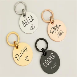 Etiqueta identificación personalizada doble cara para perros y gatos