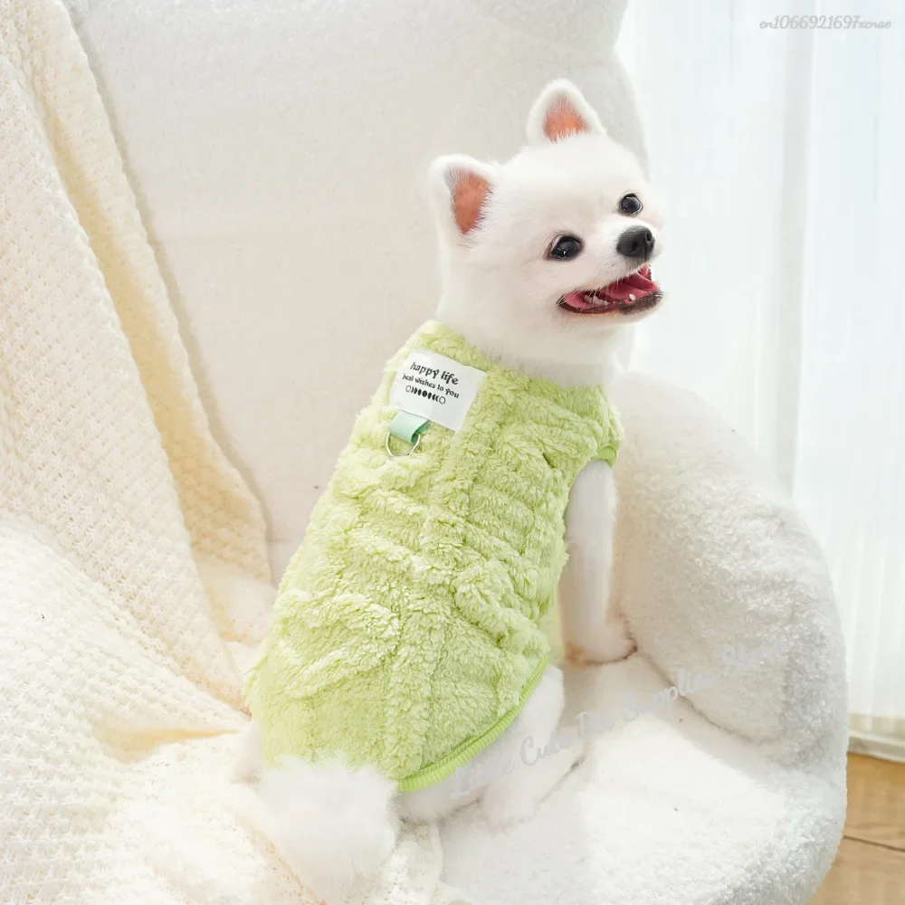 Ropa de invierno para perros, chaleco de lana Bichon Pomerania, chaleco para perros pequeños, chaleco para gatos de otoño e invierno, disfraz para mascotas, traje para cachorros, venta al por mayor - imagen 3