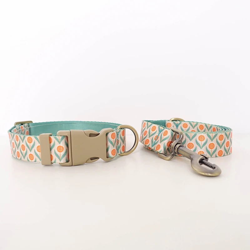 Correa de nailon para perro, correa resistente con Clip, hebilla, Collar para mascota para perro pequeño y mediano, Chihuahua, 5 tamaños, planta de huevo escalfado PDC347 - imagen 4