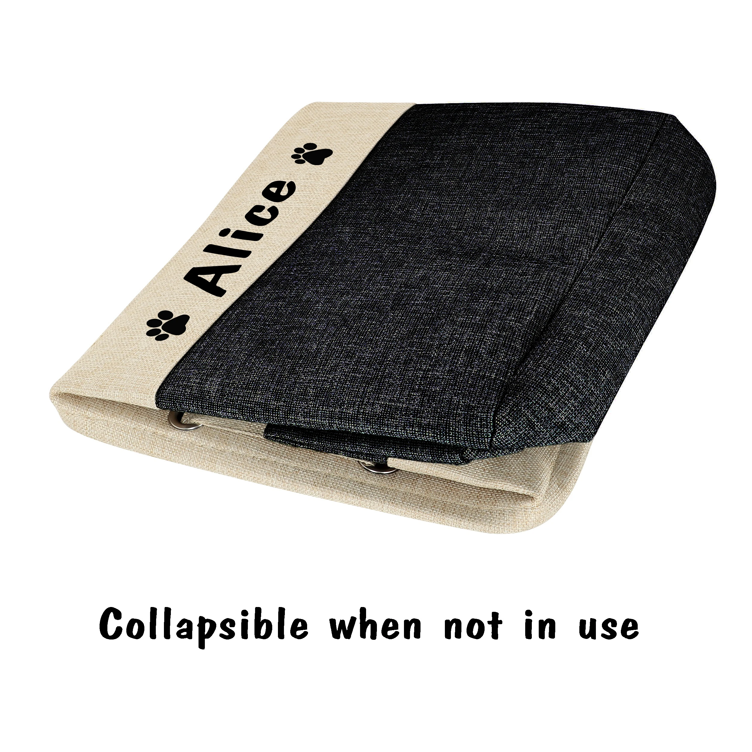 Cesta de almacenamiento de juguetes para perros personalizada, bolsa de lona plegable para perros, caja de almacenamiento de ropa de juguetes para mascotas, accesorios para perros, suministros para mascotas - imagen 4