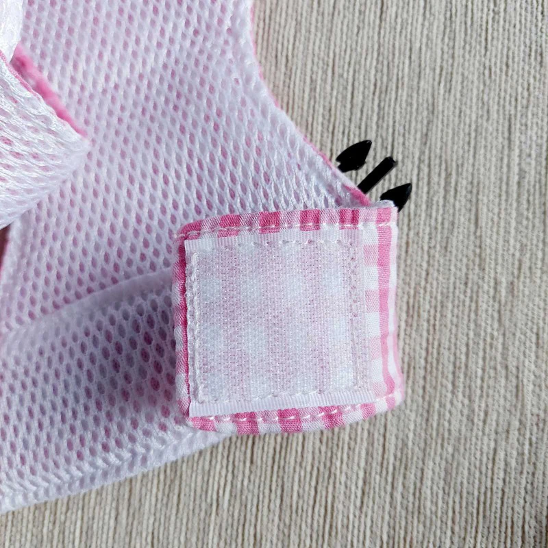 Conjunto de arnés y correa ajustables para perros, arnés de celosía para cachorros, ropa para perros pequeños, chaleco para Chihuahua, ropa para mascotas con anillo en D - imagen 3