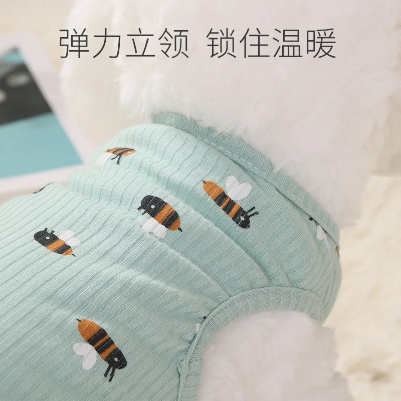 Chaleco para mascotas, cuatro estaciones, fino, antipérdida de cabello, Teddy, gato Pomerania, Universal, cuatro pies, dos pies, ropa para cachorros - imagen 4