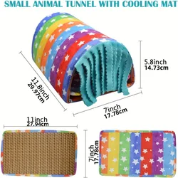 Túnel escondite con cortina para hámster, cobaya y conejos pequeños