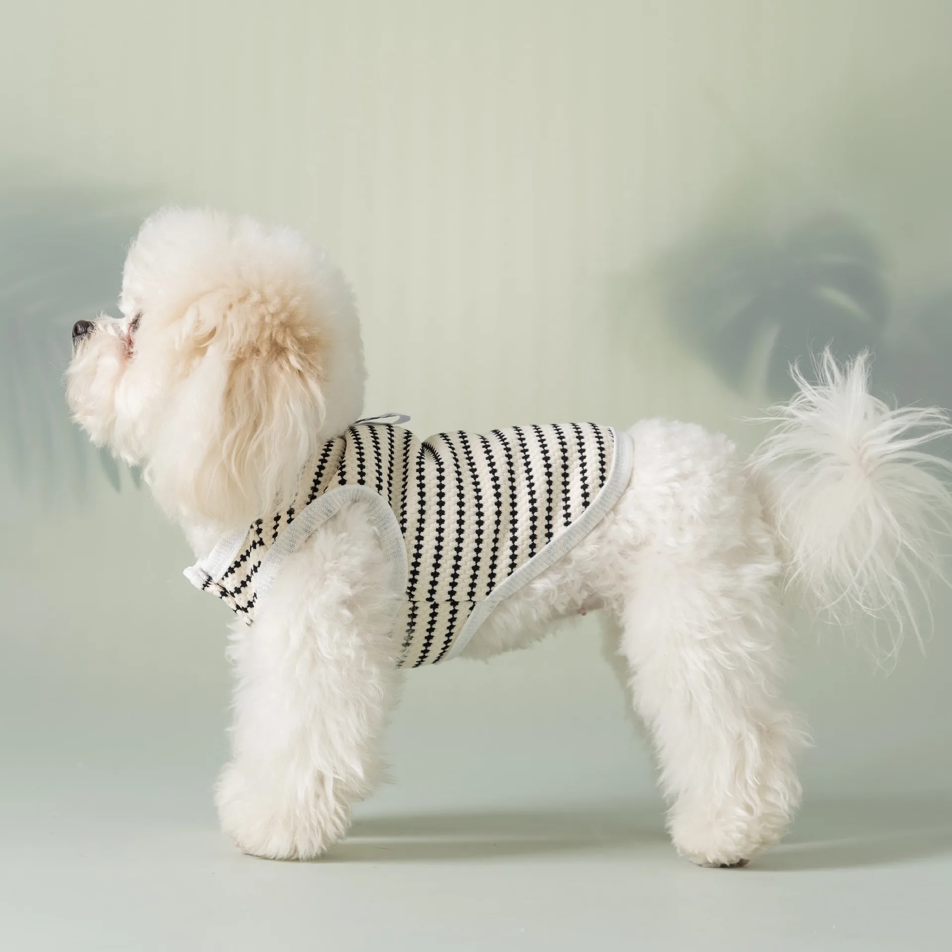 Ropa fina de verano para mascotas, ropa para cachorros, camisa, ropa para perros pequeños con corazón en la espalda, primavera/verano - imagen 2