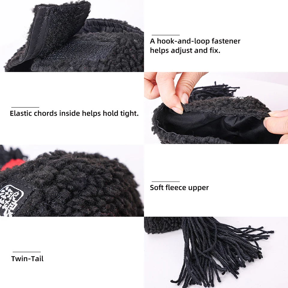 Sombrero de pelo para perros y gatos, pelucas divertidas para mascotas, accesorios de Cosplay, disfraces, accesorios para la cabeza para Halloowen, regalo de Navidad - imagen 2