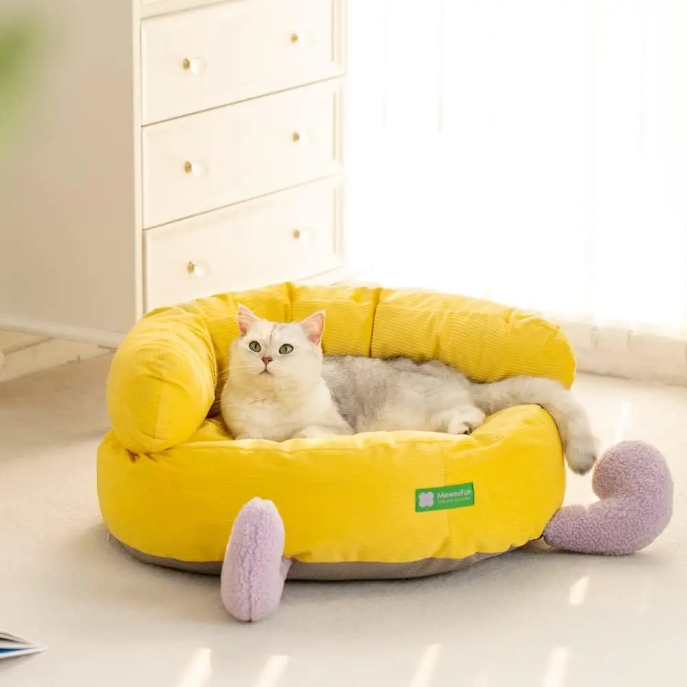 Mewoofun-cama versátil para mascotas, sofá para gatos y perros con funda extraíble lavable, adecuado para todas las estaciones, alfombrillas perfectas - imagen 2