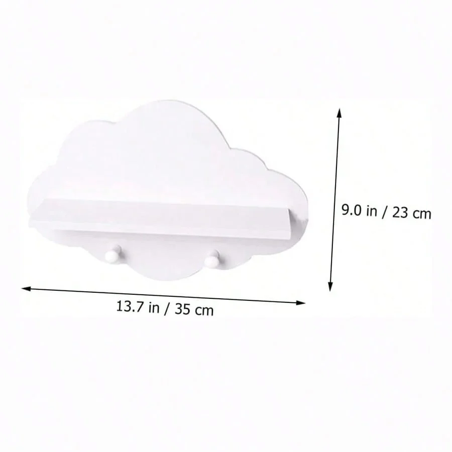 Estante flotante nube de madera maciza para habitación infantil - imagen 2