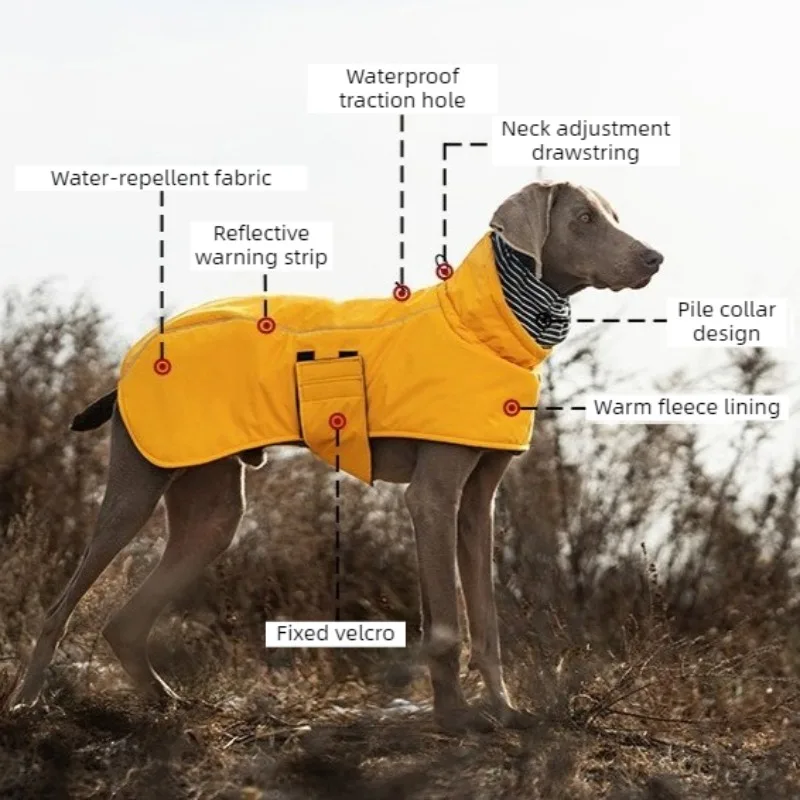 Abrigo impermeable para perros grandes – Reflectante y cortavientos - imagen 4