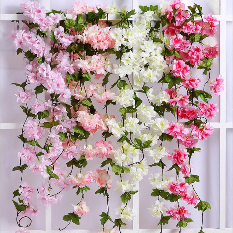 Guirnalda artificial de enredadera con flores para gatos y perros - imagen 5