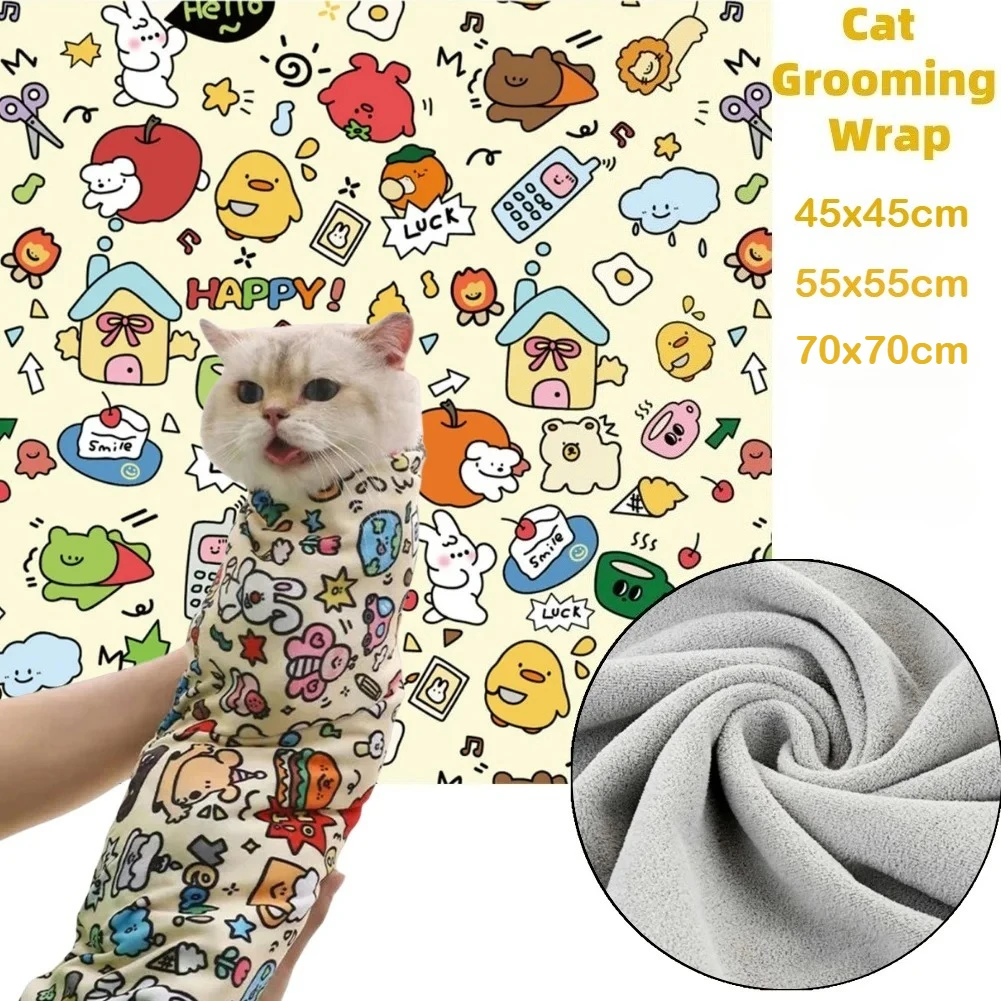 Envoltura burrito para gatos – evita mordeduras y arañazos al medicar - imagen 2