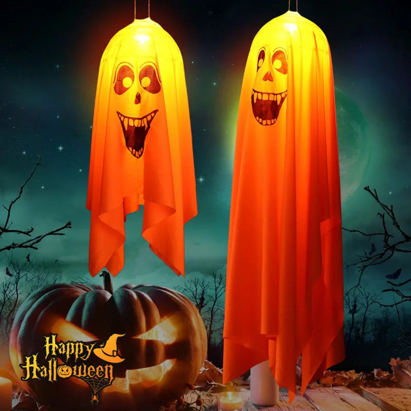 Suministros de decoración de Halloween, accesorios de diseño de escena al aire libre para fiesta de Festival de fantasmas, candelabro de fantasma de terror, luz intermitente LED - imagen 3