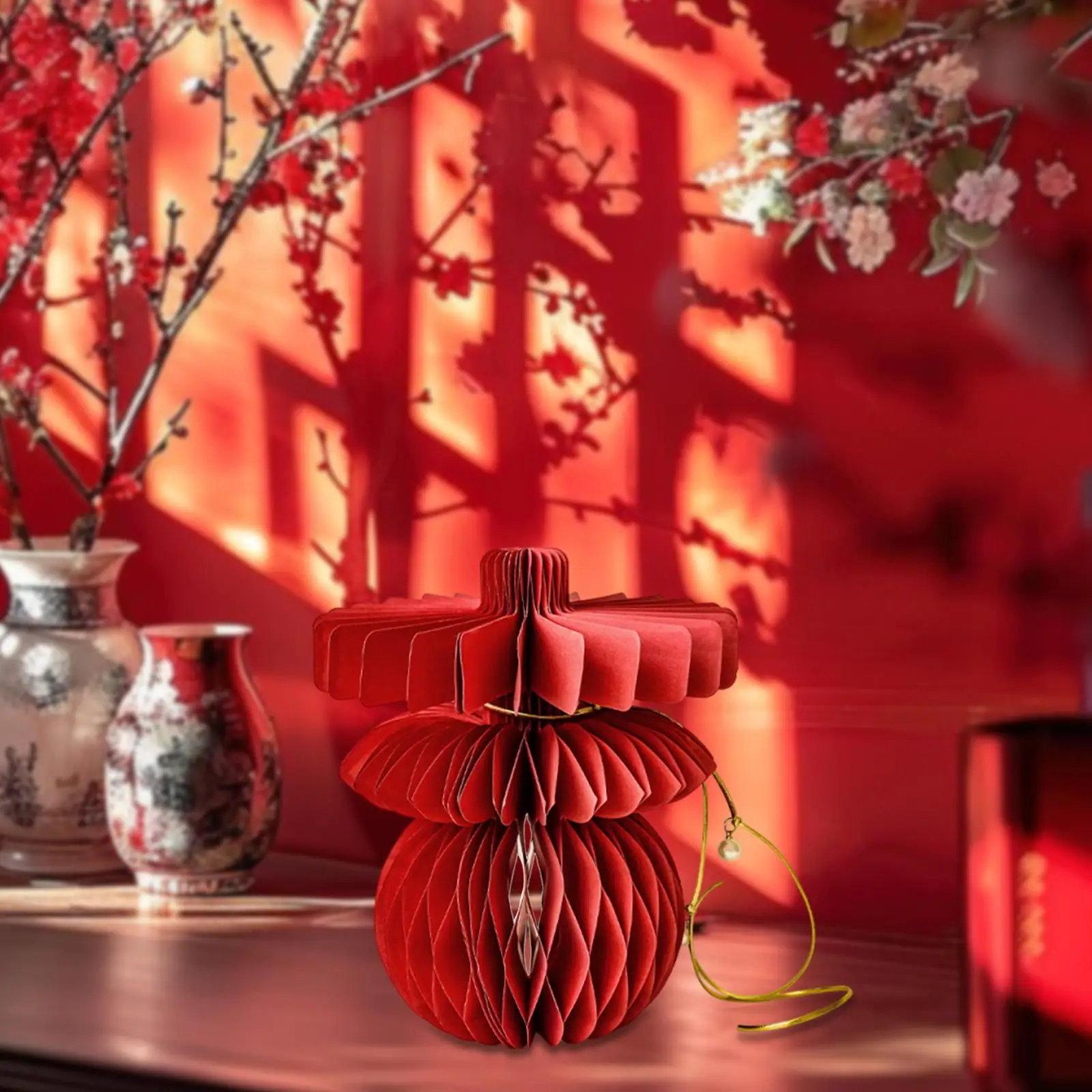 Chinese New Year Decoration Party Supplies Decorative Table Centerpiece Red Paper Lantern Handcrafted for Bedroom Office Wedding Chinese New Year Decoration Party Supplies Decorative Table Centerpiece Red Paper Lantern Handcrafted for Bedroom Office Wedding