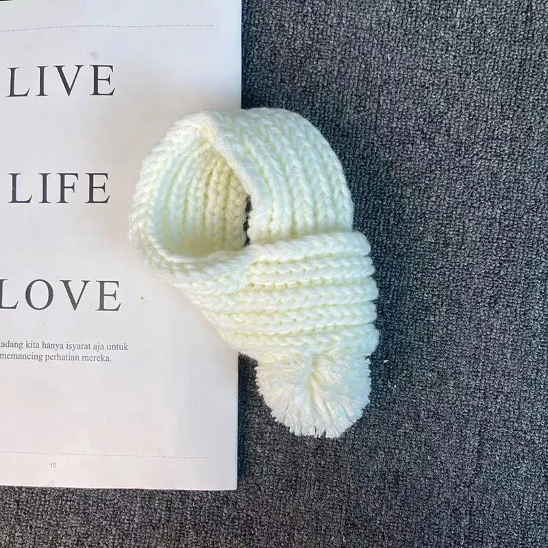 Bufanda para mascotas con patrón tejido de oso de peluche, bufanda de lana para mascotas, Collar para cachorros, accesorios para perros, Navidad, Halloween - imagen 2