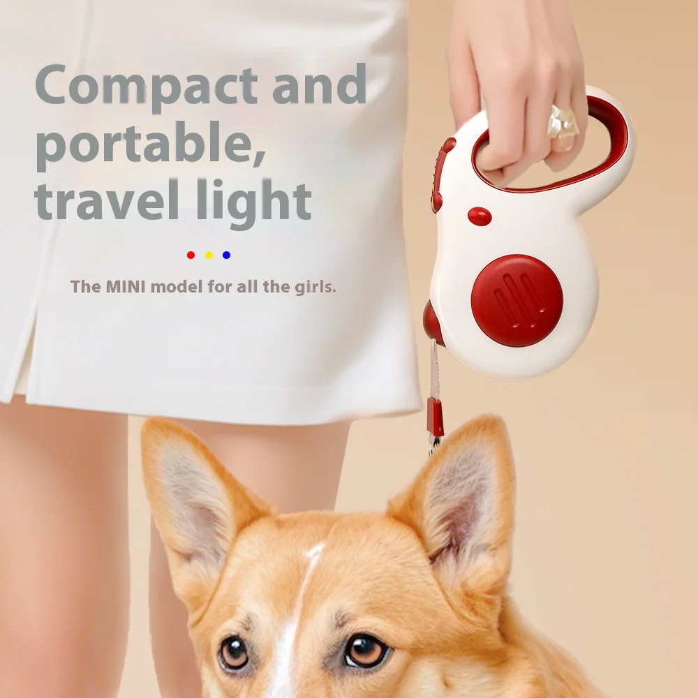 Correa para perro de 5m, nailon fuerte para cachorros, para perros pequeños, medianos y grandes, gatos, retráctil automático, duradero, suministros para mascotas Yorkshire - imagen 3