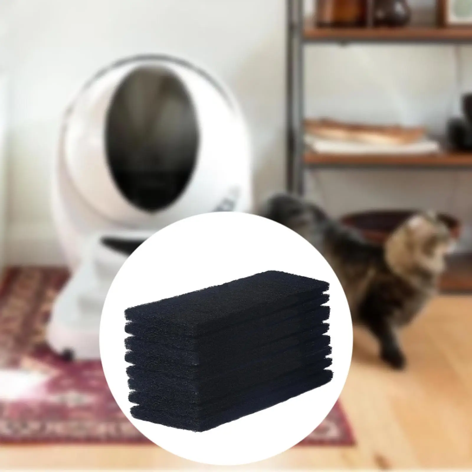8x Automatic Cat Litter Box Filter Pet Accessories Self Cleaning Litter Box Filter for Small Pet Hamster Hedgehog Indoor