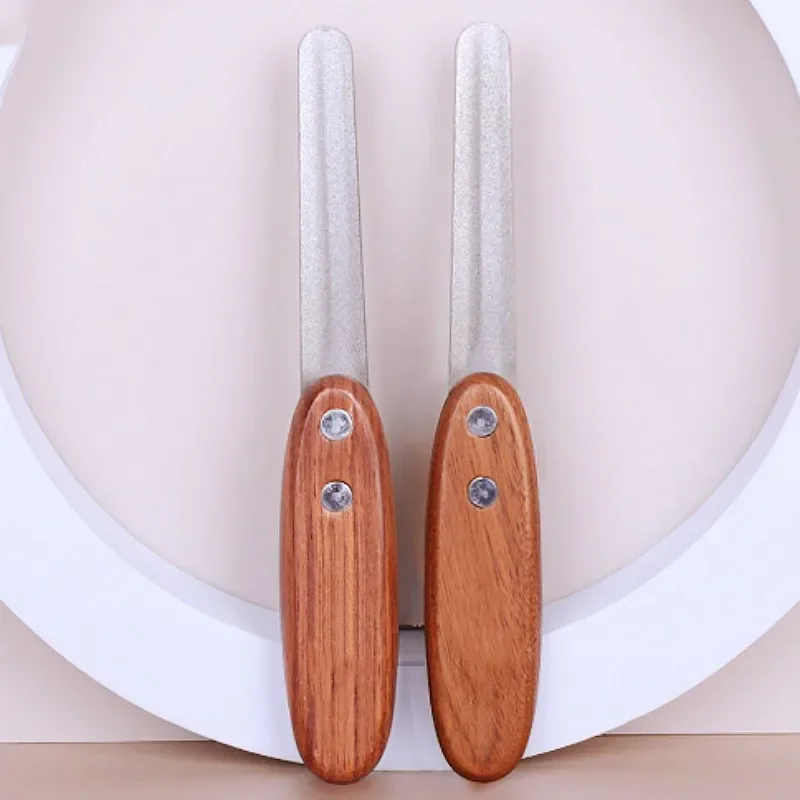 Molinillo de uñas para perros, recortador de uñas de acero inoxidable con mango de madera, molinillo de uñas para perros, limpieza de garras, suministros para el cuidado de mascotas - imagen 2