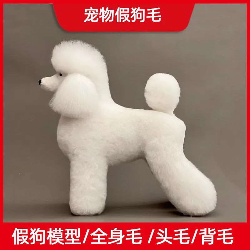 Maniquí de peluquería canina con pelo sintético para Bichón pequeño - imagen 2