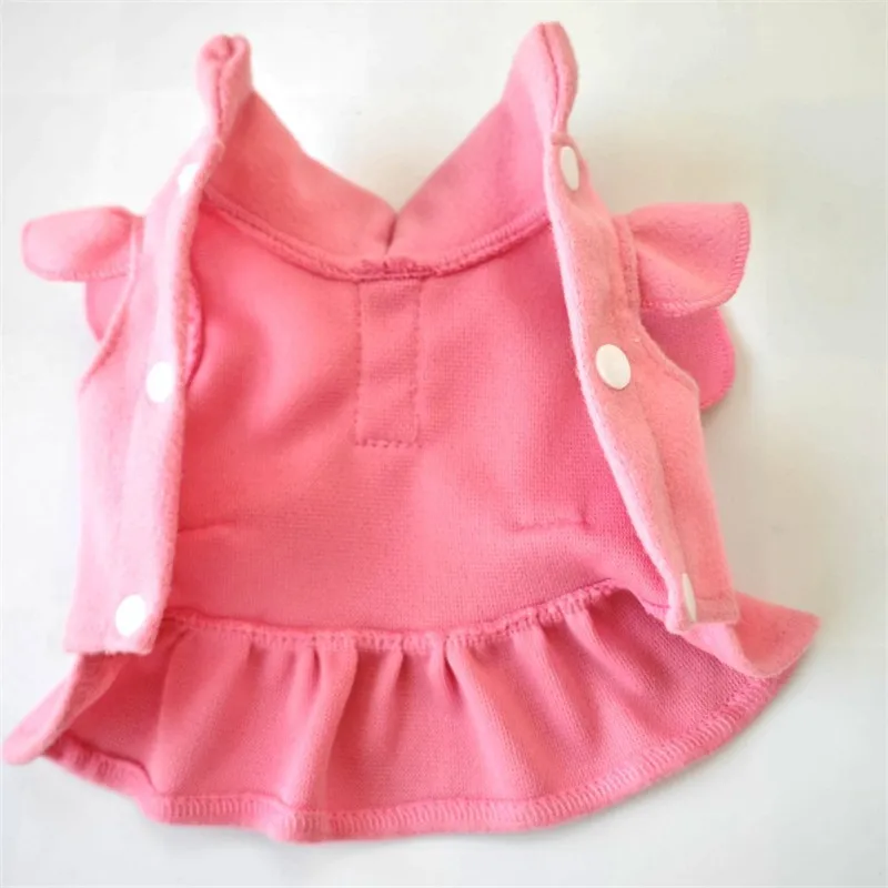 Abrigo de lana rosa dulce para perros, ropa de invierno con lazo para perros pequeños, disfraz de manga voladora, abrigo para cachorros, chaqueta Chiwawa XXL - imagen 2