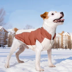 Chaqueta de invierno cálida a prueba de viento para perros con agujero de tracción abrigo reflectante para mascotas para perros pequeños ropa para cachorros Yorkshire Corgi