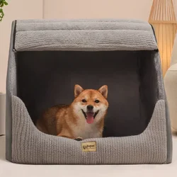 Casa térmica para perros – Cerrada, lavable y cálida para el invierno