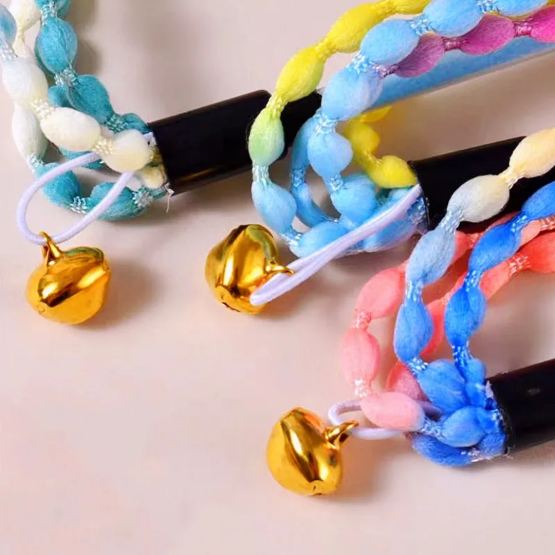 Juguetes para gatos, borla de felpa, juguete interactivo para gatos, palo de plumas para gatos, palo de mango largo, juguetes para gatos, juguete para gatitos con campana - imagen 4