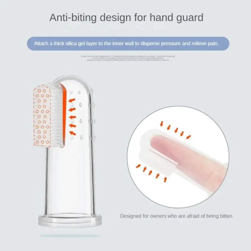 Cepillo de dientes de silicona para perros, accesorios de limpieza bucal, productos de limpieza, 1/2/5/10 piezas - imagen 4