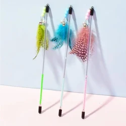 Vara extensible de plumas para gatos – Juguete interactivo