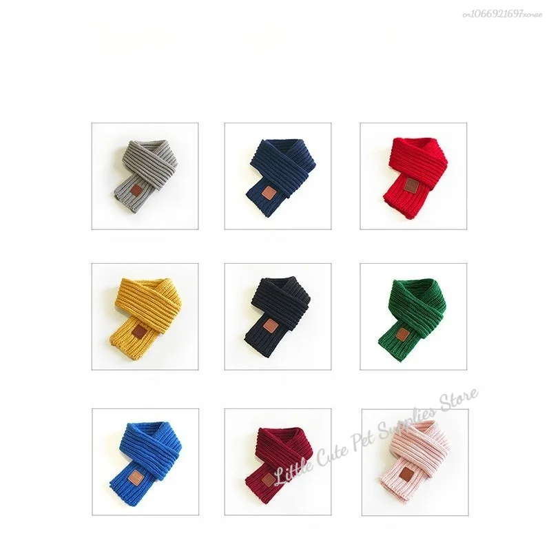 Bufanda de punto cálida para mascotas, bufanda navideña para perros, Collar, bufanda para mascotas de Año Nuevo para perros pequeños y medianos, accesorios para perros Chihuahua