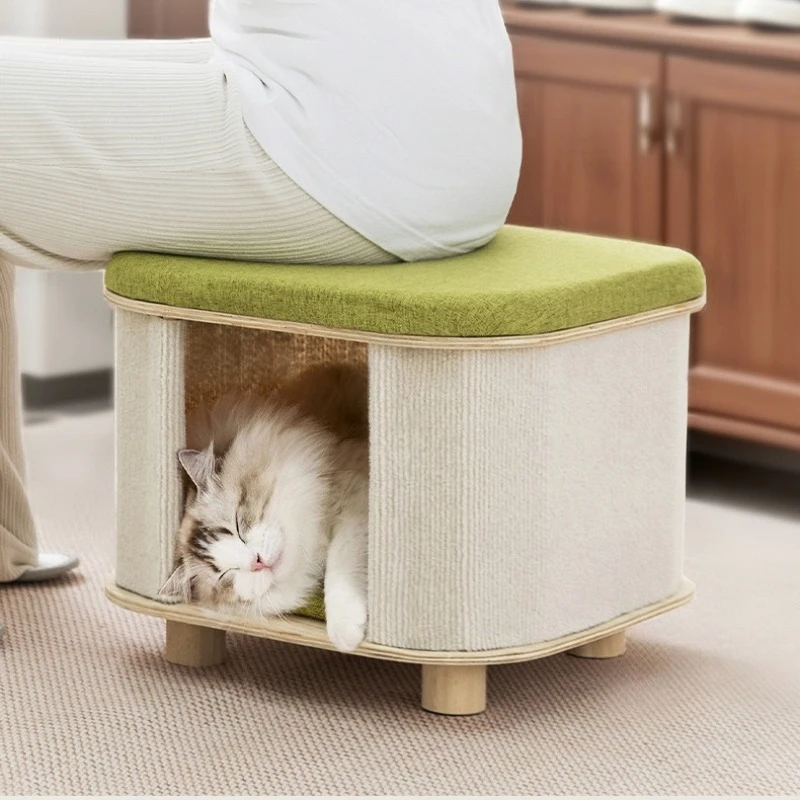 Taburete cama para gatos, sofá, cama para perros y gatos, cama para dormir de madera para perros y gatos, muebles, accesorios para gatitos, casa para gatos, suministros para mascotas - imagen 2