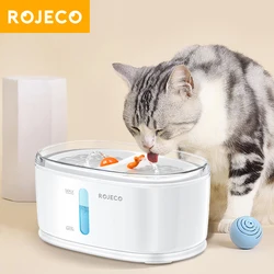 Bebedero automático ROJECO para gatos y perros – Fuente de agua doble sin cables