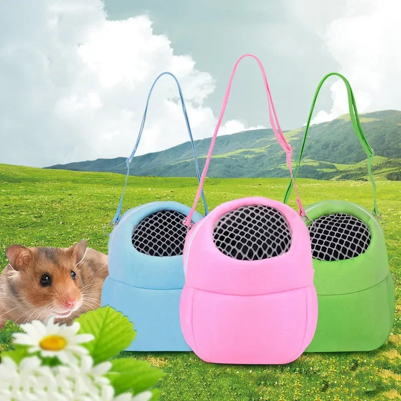 Bolsa de transporte para hámster, mochila para salir, bolso de viaje de erizo, suministros para mascotas al aire libre, 1 ud. - imagen 2