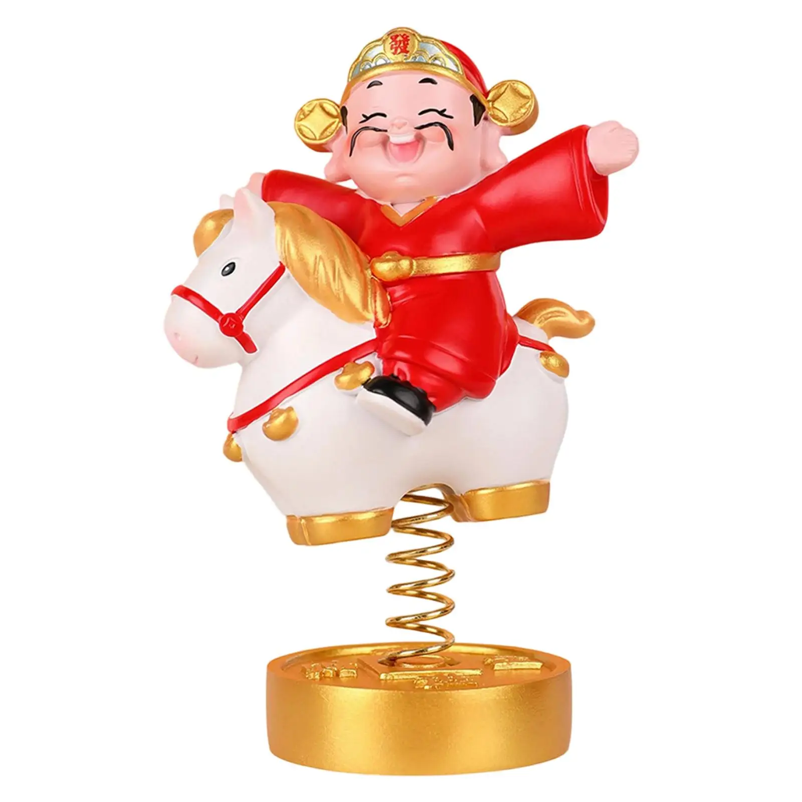 God of Wealth Statue Lunar New Year Ornament Resin Blessing Decor Compact Collectible for Chinese Spring Festival God of Wealth Statue Lunar New Year Ornament Resin Blessing Decor Compact Collectible for Chinese Spring Festival