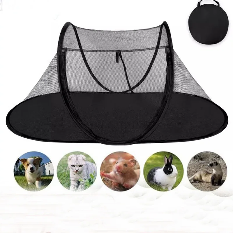 Tienda de campaña para mascotas, jaula para perros, almacenamiento plegable, tienda para perros y gatos, jaula nido para mascotas de viaje al aire libre, viene con bolsa de almacenamiento - imagen 3