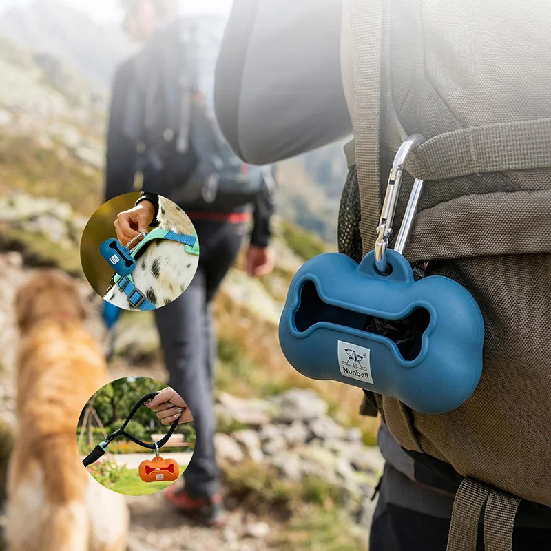 Dispensador silicona portátil bolsas excrementos perro – Duradero exterior - imagen 3