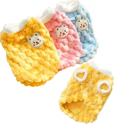 Ropa de lana para perros, ropa de invierno de manga corta para mascotas, abrigo con capucha cálido, chaqueta para perros pequeños y medianos, chaquetas de disfraces para cachorros Chiwawa