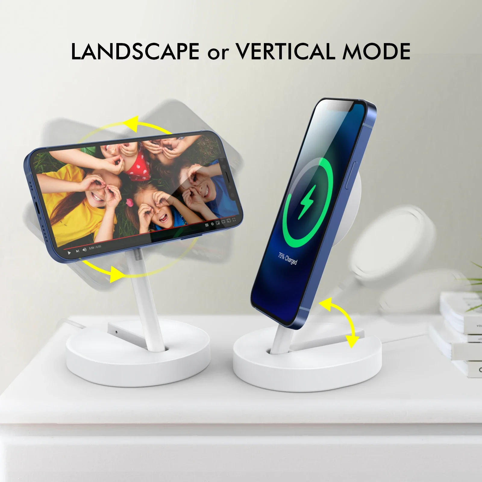 Para cargador Magsafe soporte de teléfono soporte ajustable para Iphone 15 14 13 12 Pro Max Huawei Samsung Oneplus Xiaomi 15 Pro - imagen 2