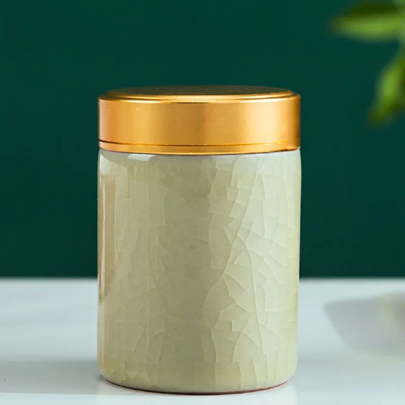 Urna conmemorativa para mascotas de cremación, cenizas de mascotas de tamaño central, hojas de esmalte agrietadas de cerámica, cenizas decorativas, café funerario conmemorativo de animales - imagen 2