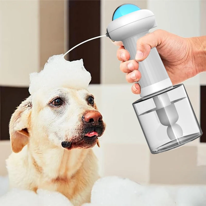 Máquina automática para hacer espuma para mascotas, dispensador de jabón inteligente con carga USB para gatos, accesorios de ducha recargables para perros y mascotas - imagen 3