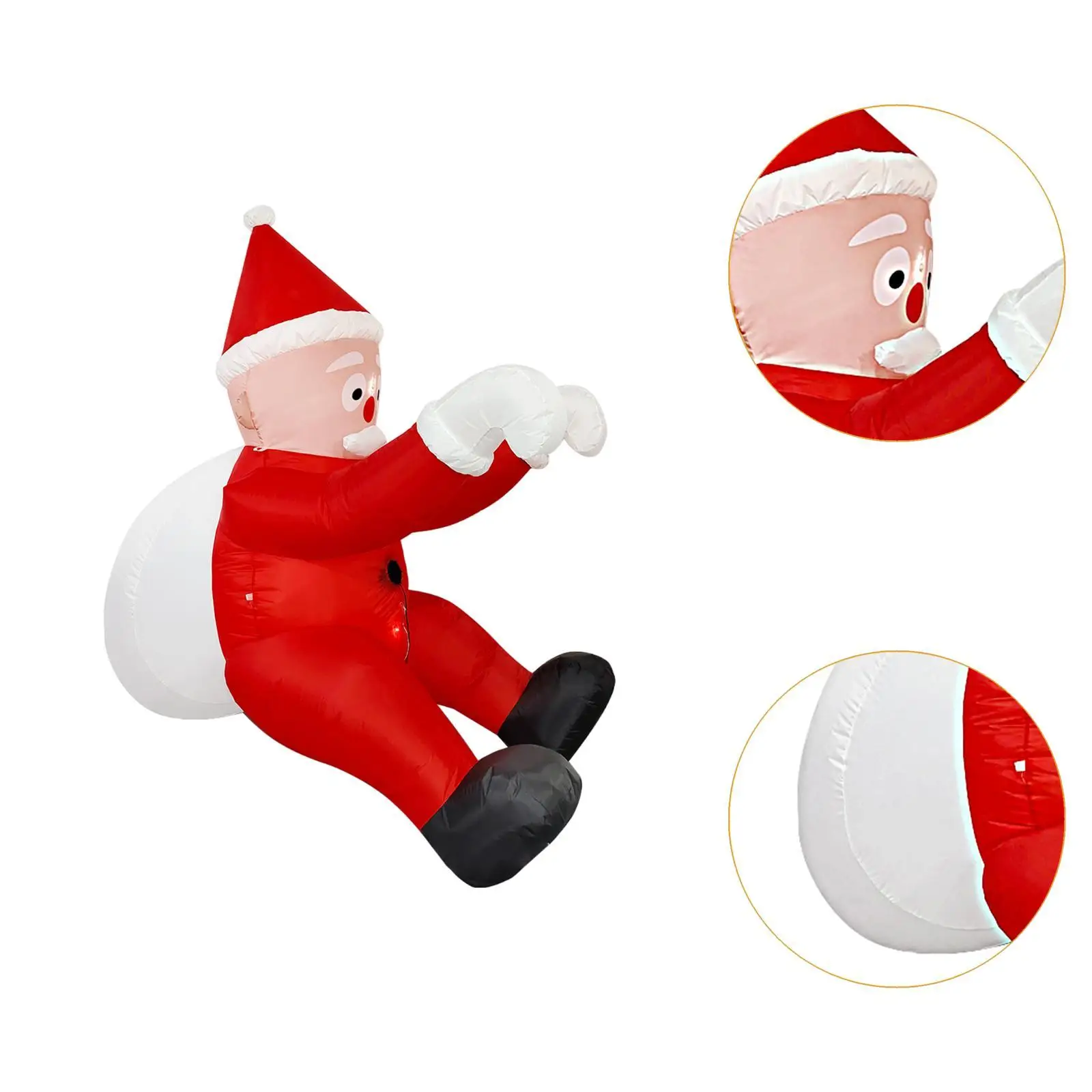 6.56 Ft Christmas Inflatable Hanging Santa Outdoor Decoration Climbing Santa 6.56 Ft Christmas Inflatable Hanging Santa Outdoor Decoration Climbing Santa