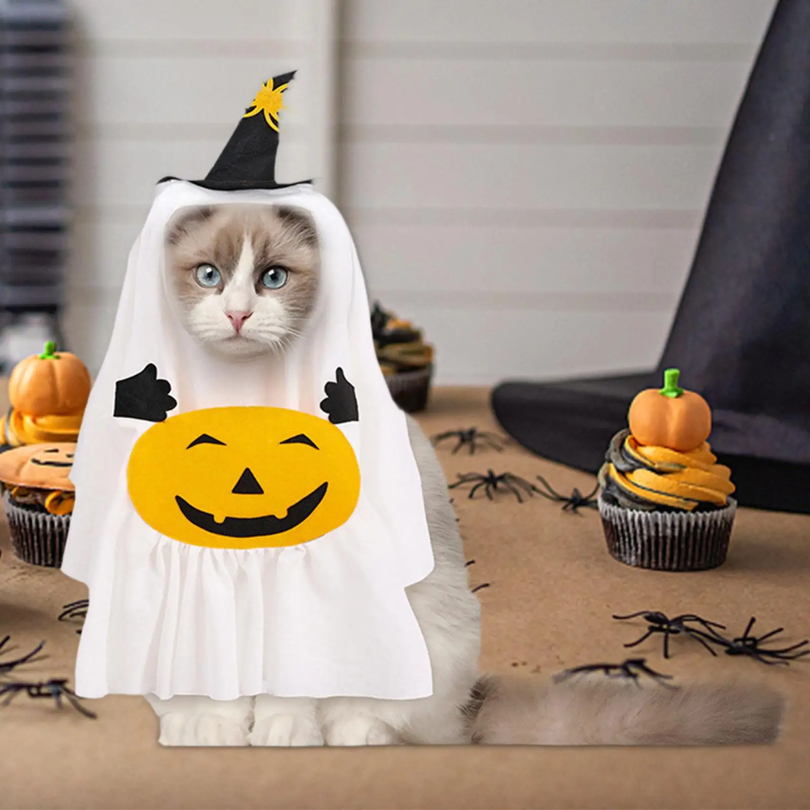 Halloween Ghost Pumpkin Dog Costume Pet Clothes for Holiday Festival Party
