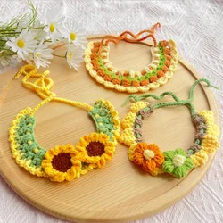 Babero suave para gatos y perros pequeños – Diseño girasol