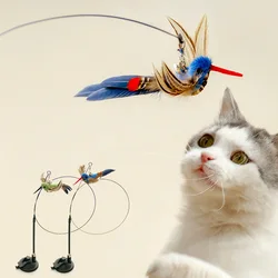 Varita con pluma para gatos – Juguete interactivo de caza
