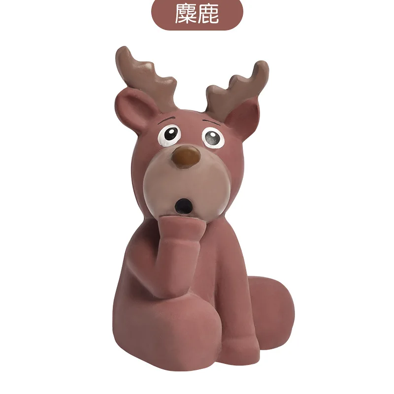 Juguete sonoro de látex en forma de alce para perros - imagen 5
