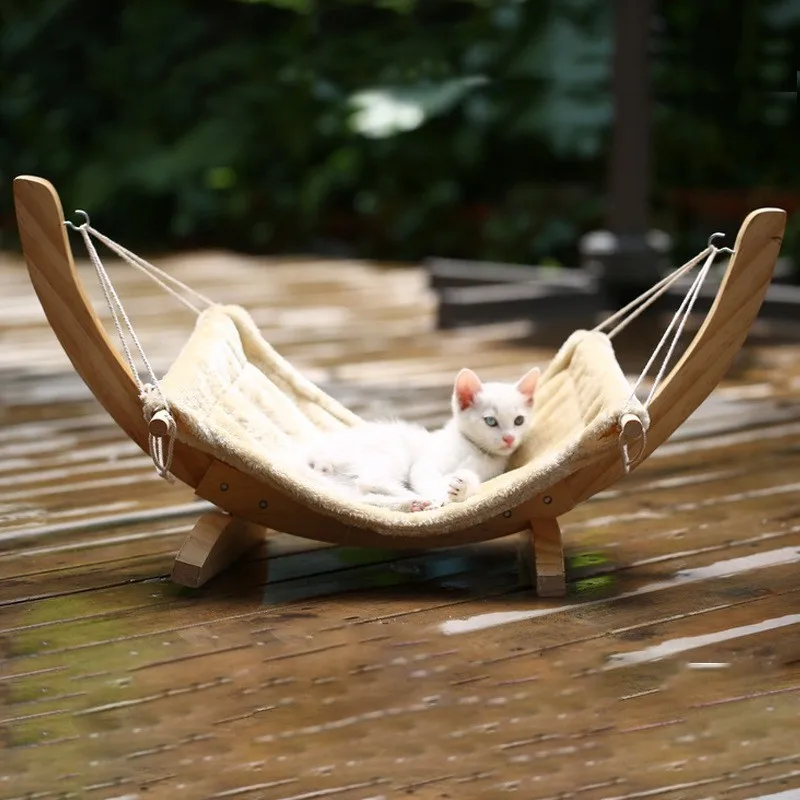 Hamaca colgante de madera para gatos y perros – Nido desmontable colgante - imagen 2