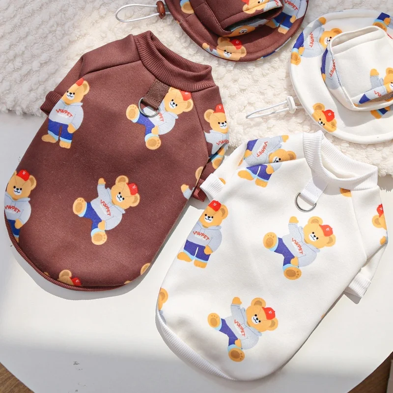 Otoño suave sudaderas con capucha para perros moda ropa para perros estampado de dibujos animados sudaderas para cachorros lindo cálido sudaderas con capucha para gatos jerseys para mascotas ropa de Bulldog - imagen 5