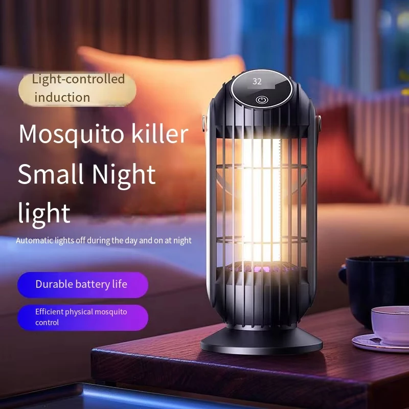 2025 nueva lámpara UV antimosquitos de 4000mAh, modelo recargable por USB, lámpara fotoeléctrica para Control de plagas, trampa para mosquitos para el hogar - imagen 5